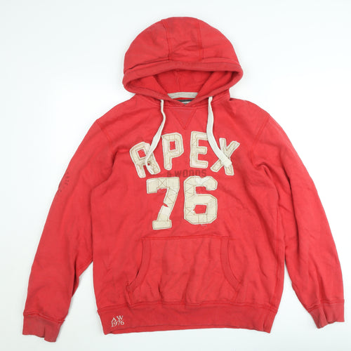 Apex & Woods Red Hoodie Large Womens Pullover Cotton Blend Casual