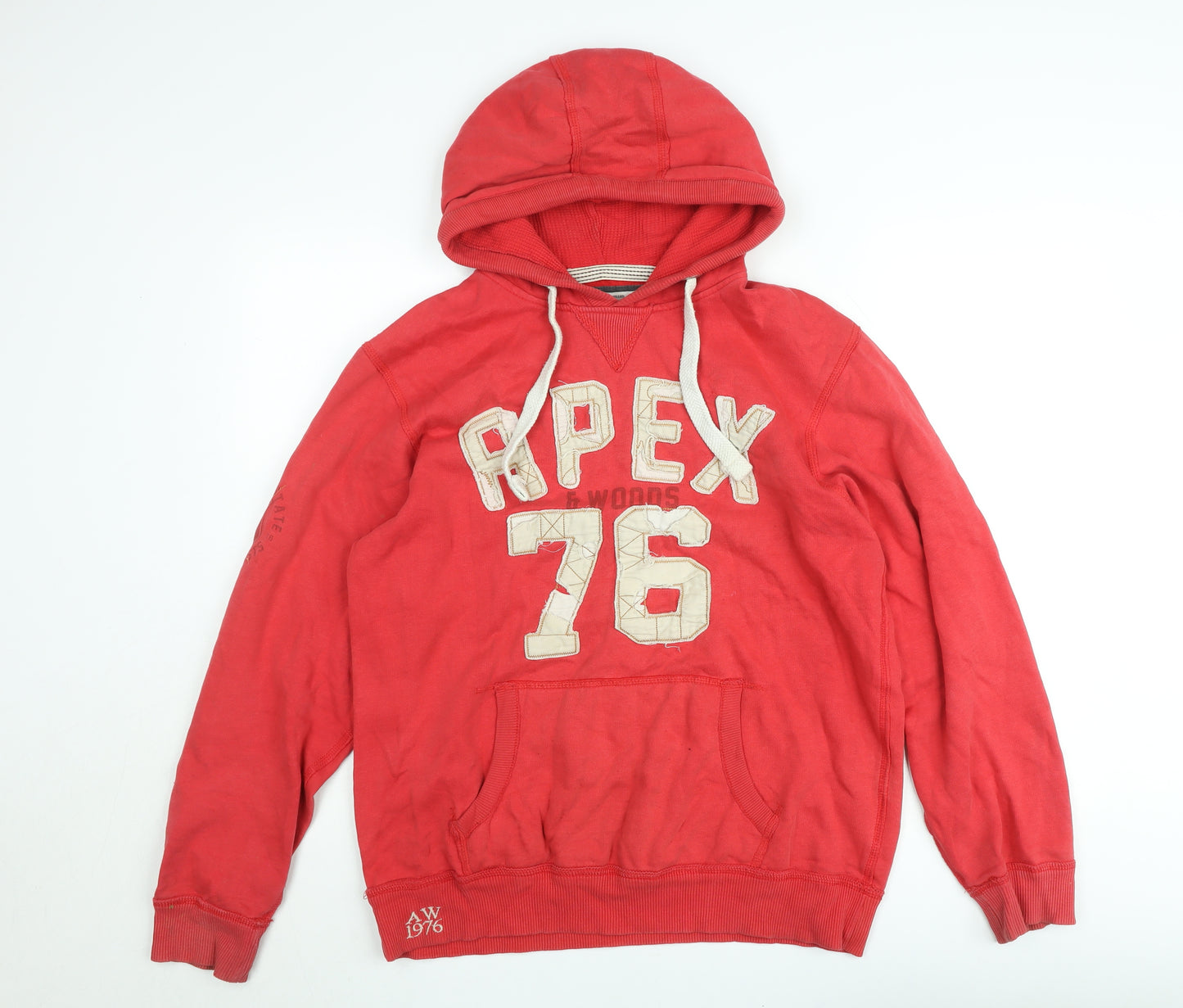 Apex & Woods Red Hoodie Large Womens Pullover Cotton Blend Casual