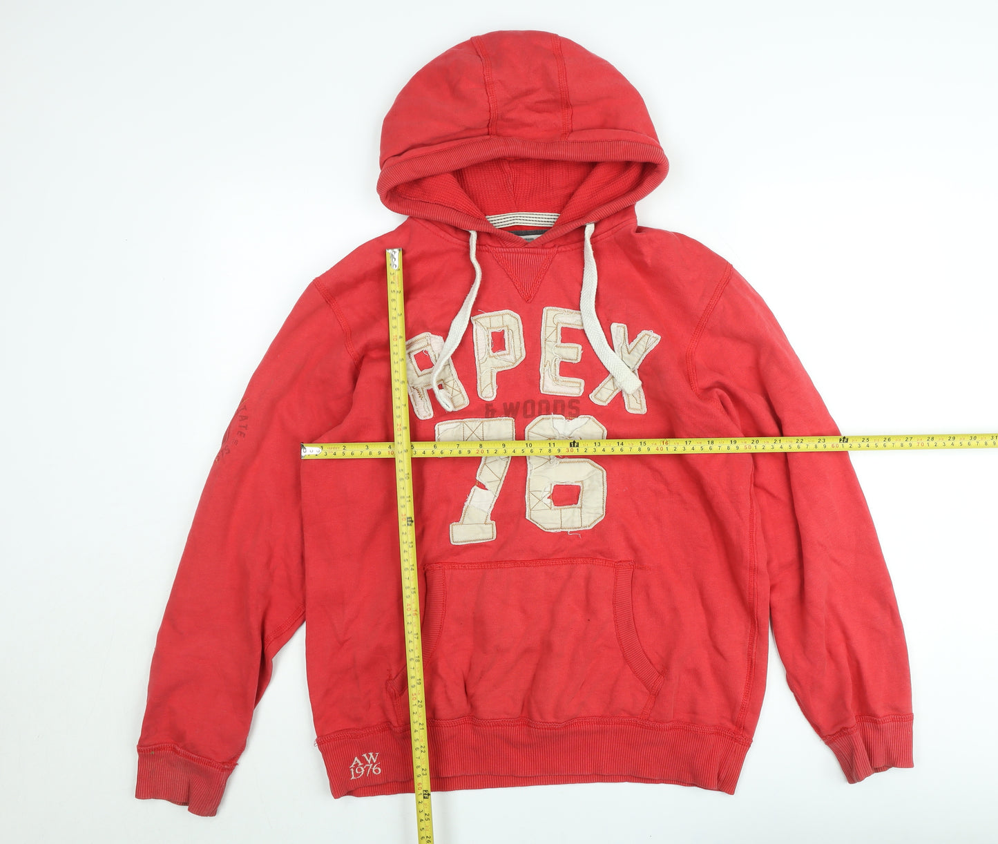 Apex & Woods Red Hoodie Large Womens Pullover Cotton Blend Casual