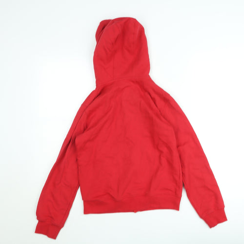 Lyle & Scott Boys Red Full Zip Hooded Basic Jacket 12-13 Years