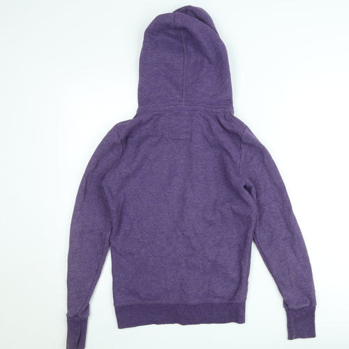 Superdry Women Purple Small Hooded Full Zip Jacket