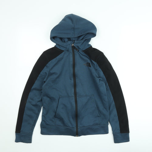 The North Face Boys Blue Hooded Full Zip Jacket Size 14-15 Years