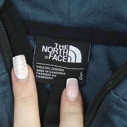 The North Face Boys Blue Hooded Full Zip Jacket Size 14-15 Years
