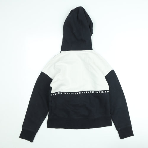 Under Armour Boys Black XS Full Zip Hooded Sports Jacket