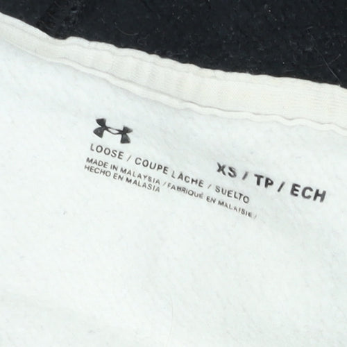 Under Armour Boys Black XS Full Zip Hooded Sports Jacket