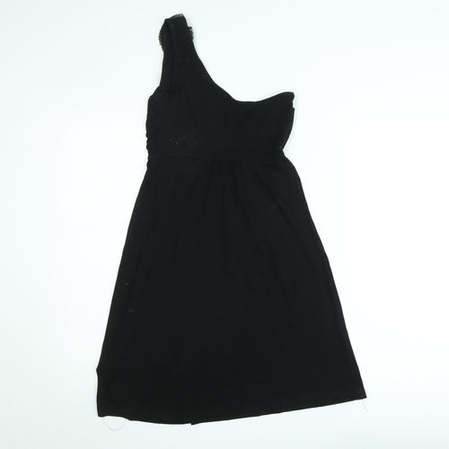 b.p.c. Bonprix Women’s Black One Shoulder A-Line Dress Size 8