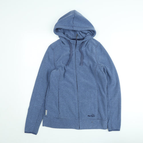 Peter Storm Men's Blue Hooded Full Zip Fleece Jacket Size S