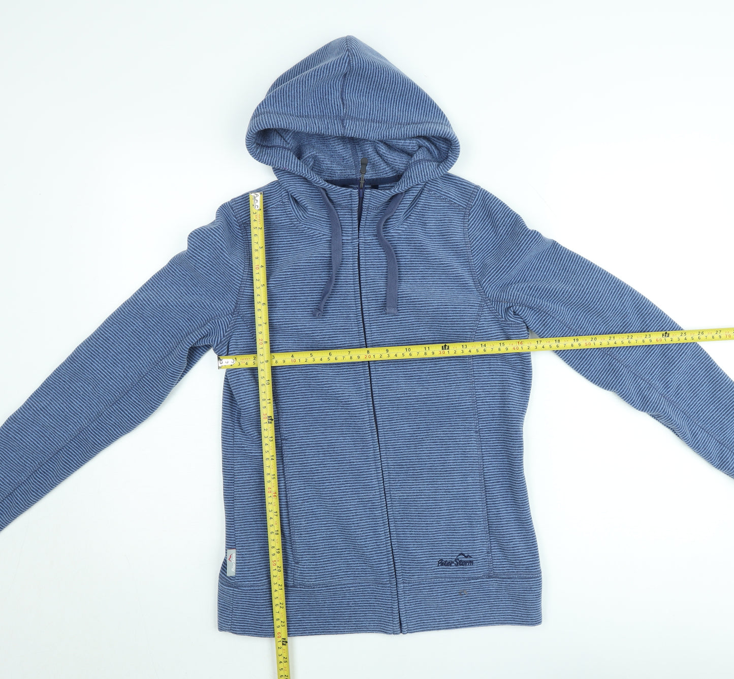 Peter Storm Men's Blue Hooded Full Zip Fleece Jacket Size S