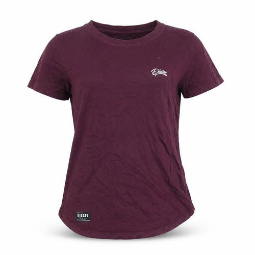 Diesel Womens Purple Cotton Short Sleeve Crew Neck T-Shirt Size S