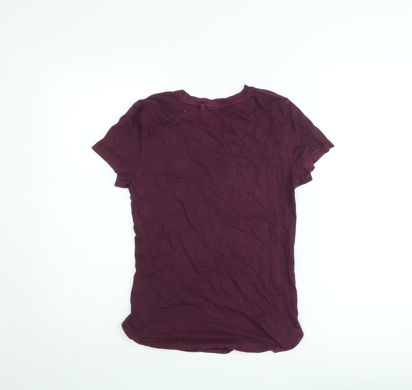 Diesel Womens Purple Cotton Short Sleeve Crew Neck T-Shirt Size S