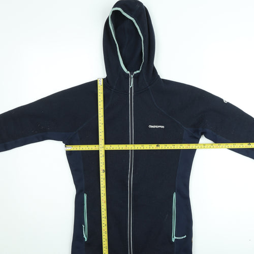 Craghoppers Boys Blue Hooded Full Zip Fleece Jacket UK 8 Years