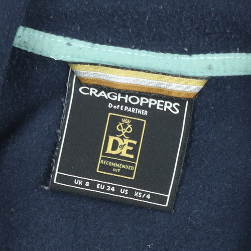 Craghoppers Boys Blue Hooded Full Zip Fleece Jacket UK 8 Years