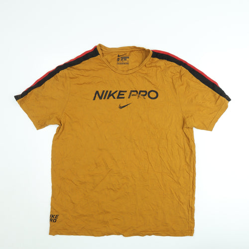 Nike Pro Men's Brown 2XL Regular Fit Sports T-Shirt