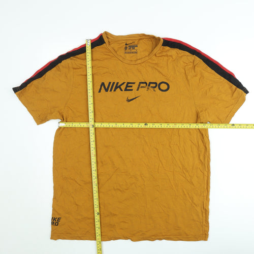 Nike Pro Men's Brown 2XL Regular Fit Sports T-Shirt