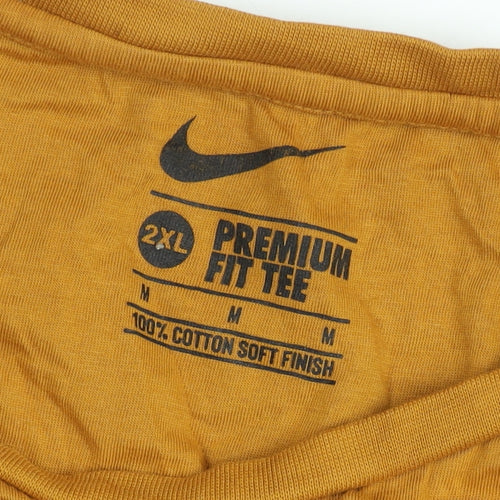 Nike Pro Men's Brown 2XL Regular Fit Sports T-Shirt