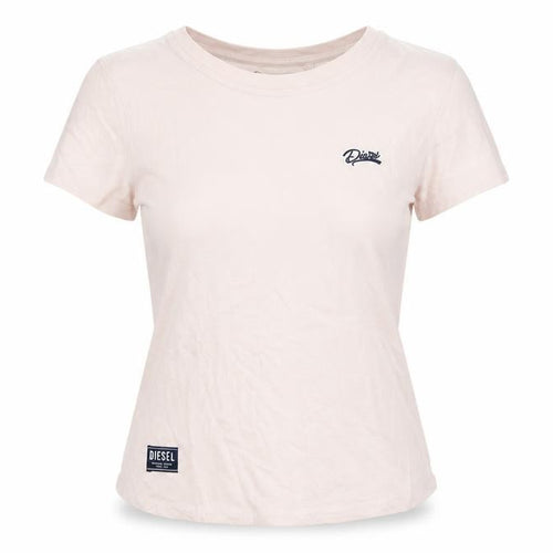 Diesel Womens Pink Crew Neck Cotton T-Shirt Size S