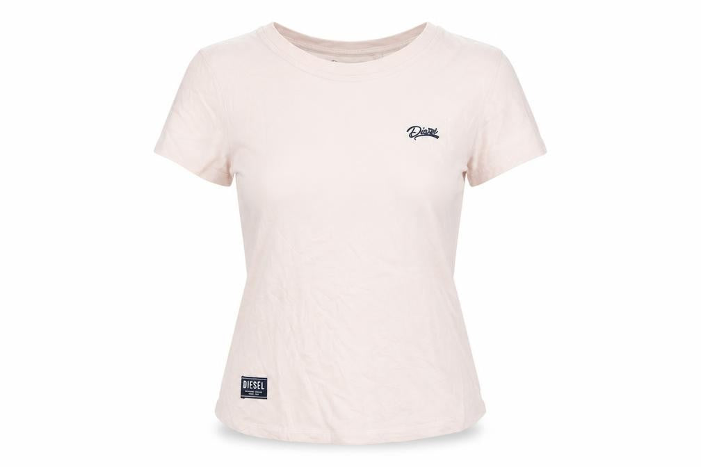 Diesel Womens Pink Crew Neck Cotton T-Shirt Size S