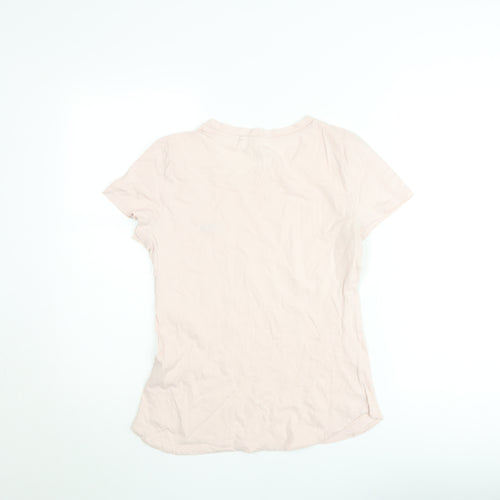 Diesel Womens Pink Crew Neck Cotton T-Shirt Size S