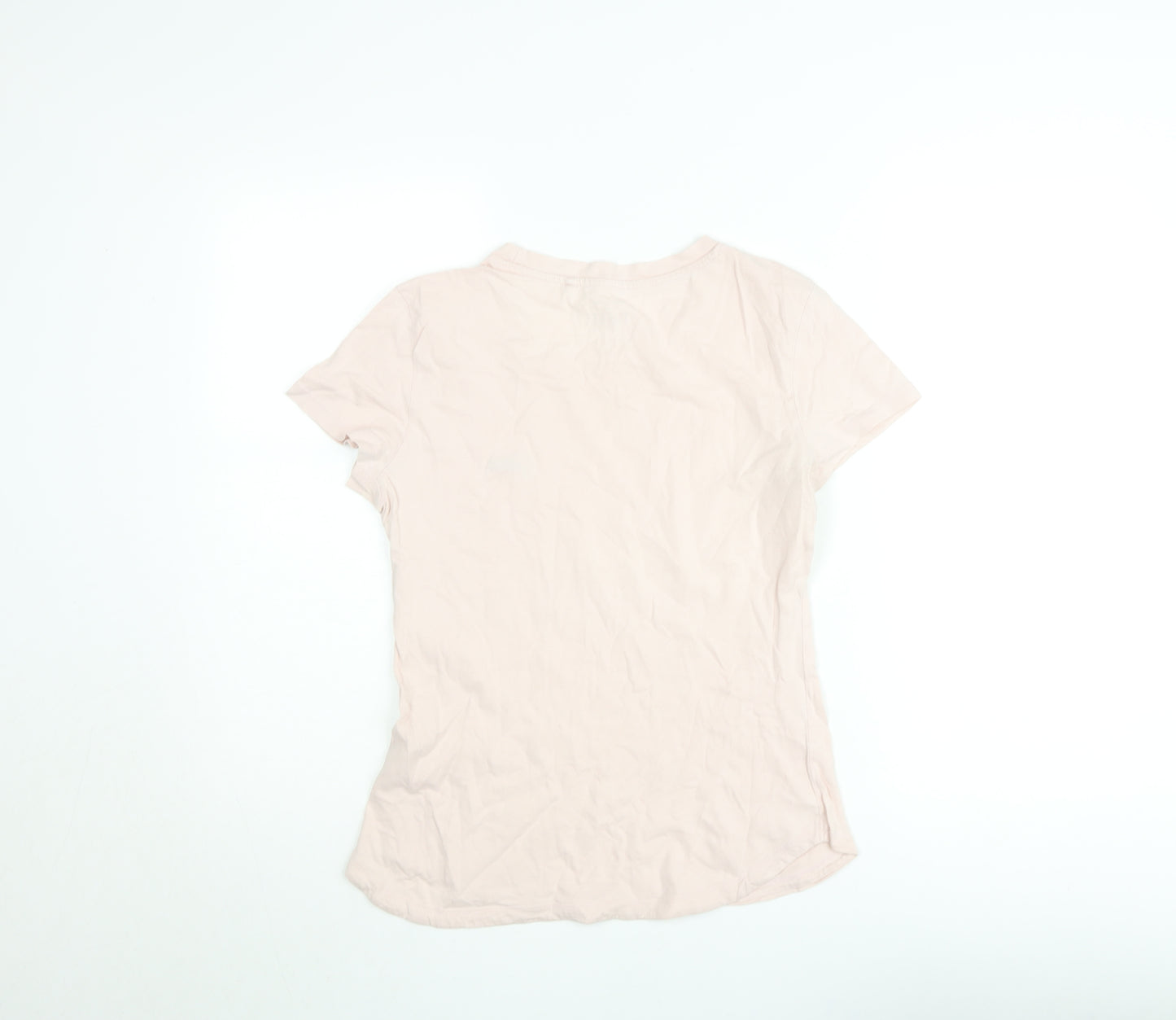Diesel Womens Pink Crew Neck Cotton T-Shirt Size S