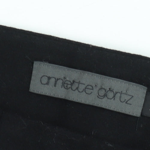 Annette Görtz Womens Black Midi Pencil Skirt Size 10 Wool Blend
