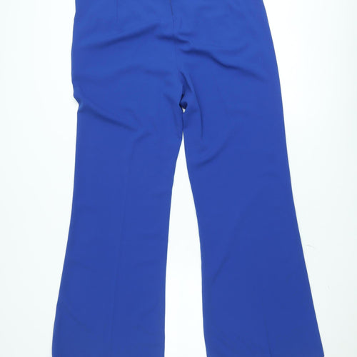 A|wear Women's Blue Size 14 Straight Leg Crepe Trousers
