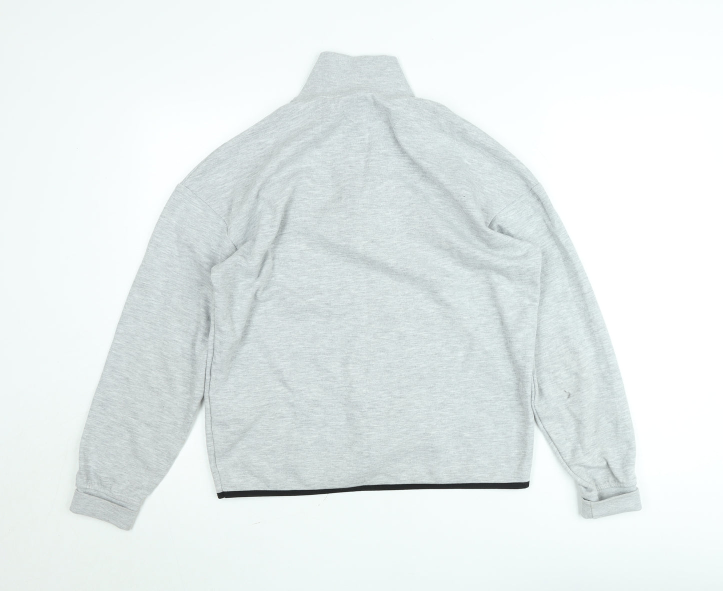 Jack & Jones Men’s Grey 1/2 Zip High Neck Sweatshirt L Regular Fit