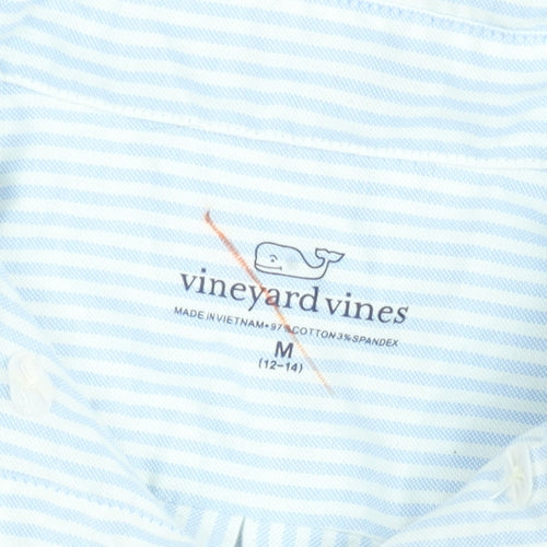 Vineyard Vines Men's Blue Striped Cotton Blend Long Sleeve Button-Up Shirt M
