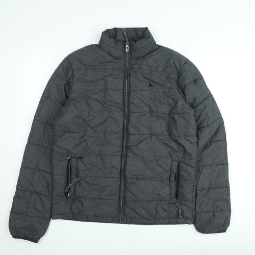 Jack Wills Women's Grey Puffer Jacket Small Lightweight Winter Coat