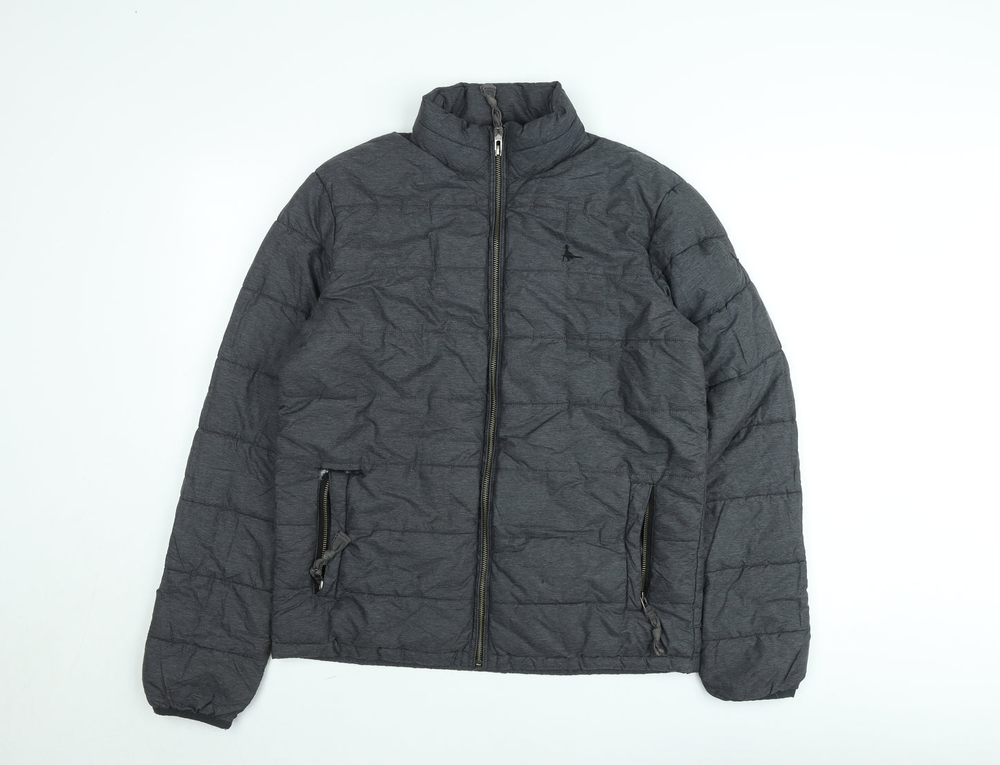 Jack Wills Women's Grey Puffer Jacket Small Lightweight Winter Coat