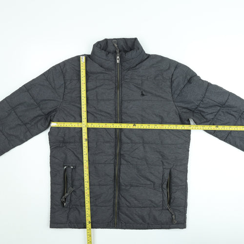 Jack Wills Women's Grey Puffer Jacket Small Lightweight Winter Coat