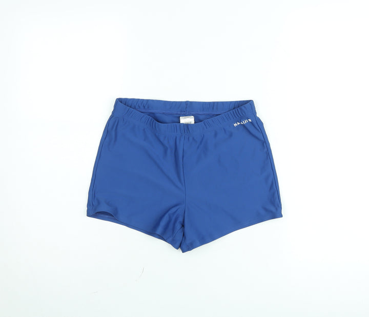 Decathlon Boys Blue XL Athletic Swim Shorts Elastic Waist Lightweight