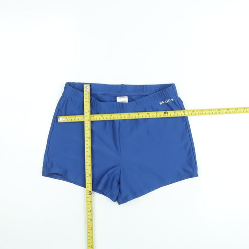 Decathlon Boys Blue XL Athletic Swim Shorts Elastic Waist Lightweight