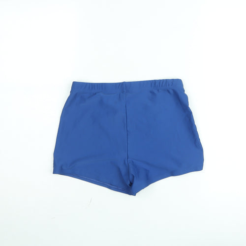 Decathlon Boys Blue XL Athletic Swim Shorts Elastic Waist Lightweight