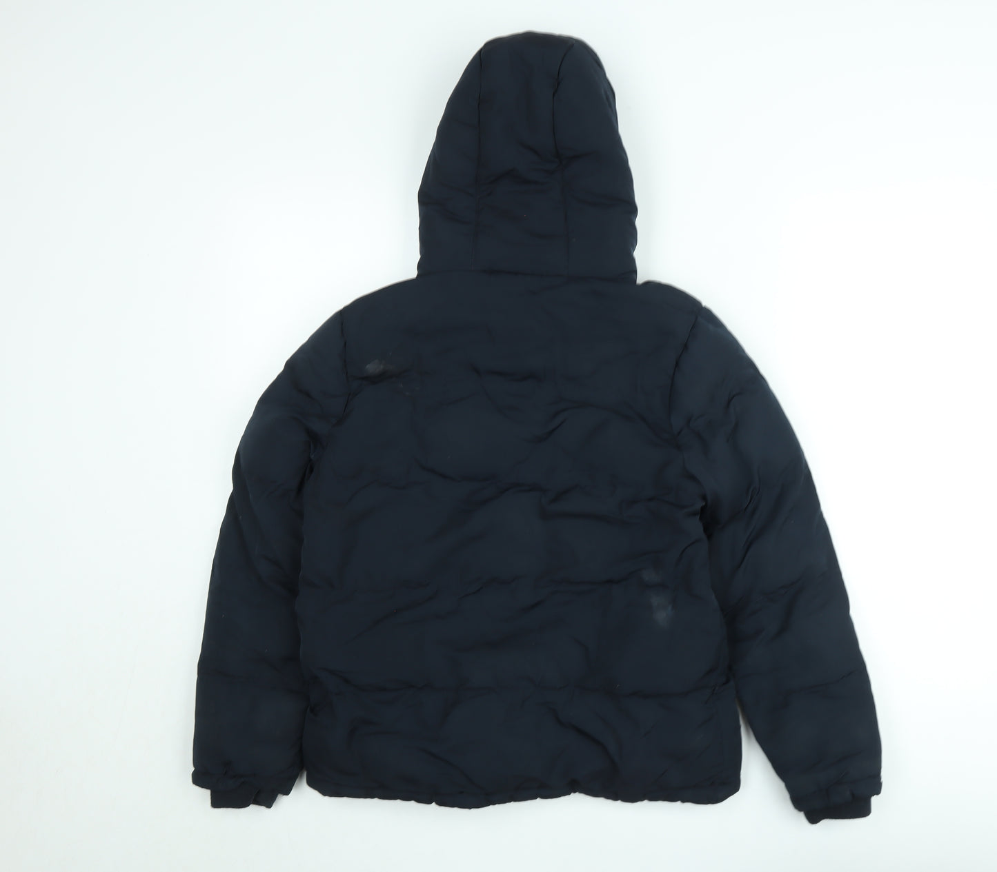 SoulCal & Co Teens Blue Hooded Puffer Jacket 164cm Winter Lined