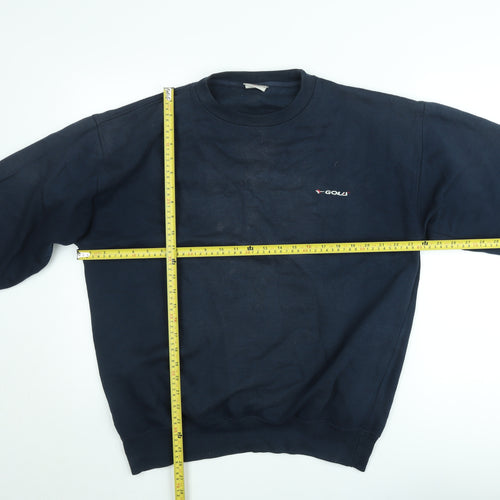 Gola Men’s Blue Pullover Fleece Sweatshirt L Crew Neck Vintage