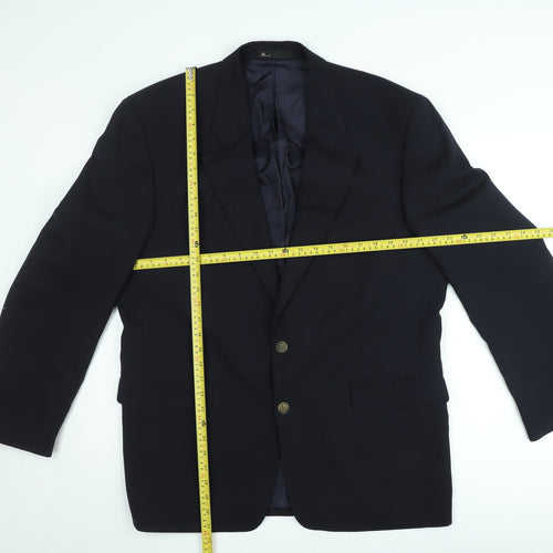 BHS Men's Navy Blue 42in Regular Fit Blazer Jacket