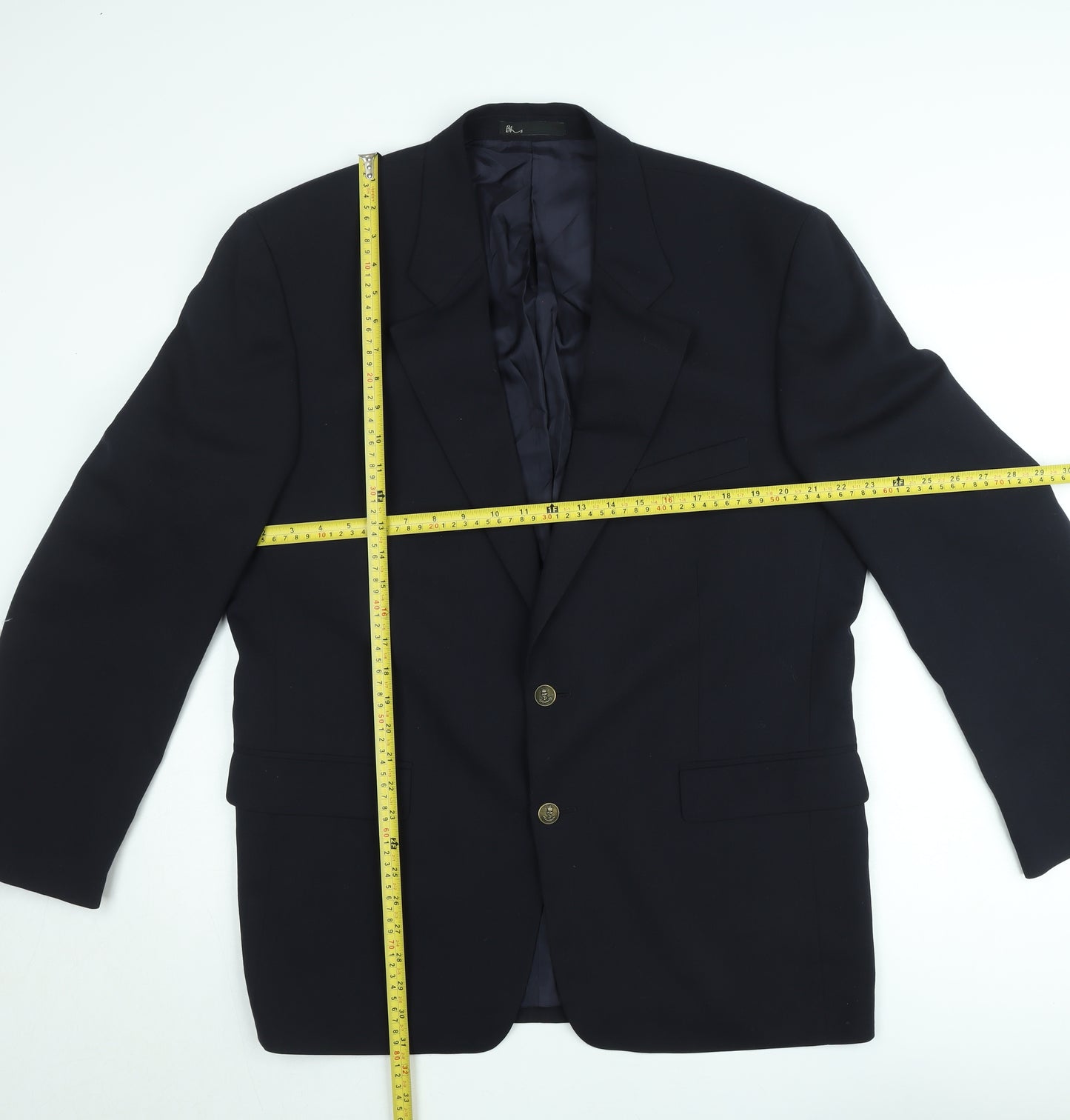 BHS Men's Navy Blue 42in Regular Fit Blazer Jacket