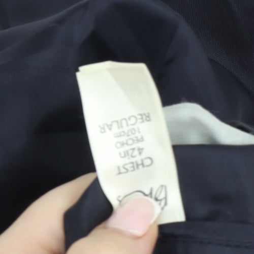 BHS Men's Navy Blue 42in Regular Fit Blazer Jacket