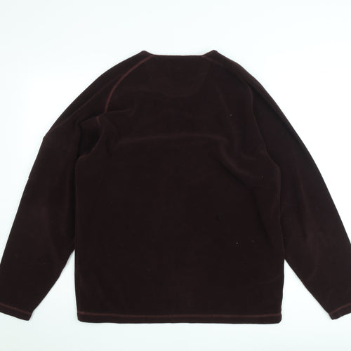 Next Men's Brown V-Neck Velvet Pullover Jumper Size M