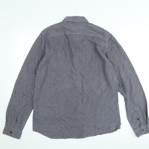 Jack Wills Men's Blue Check Classic Cotton Long Sleeve Button-Up Shirt Size M