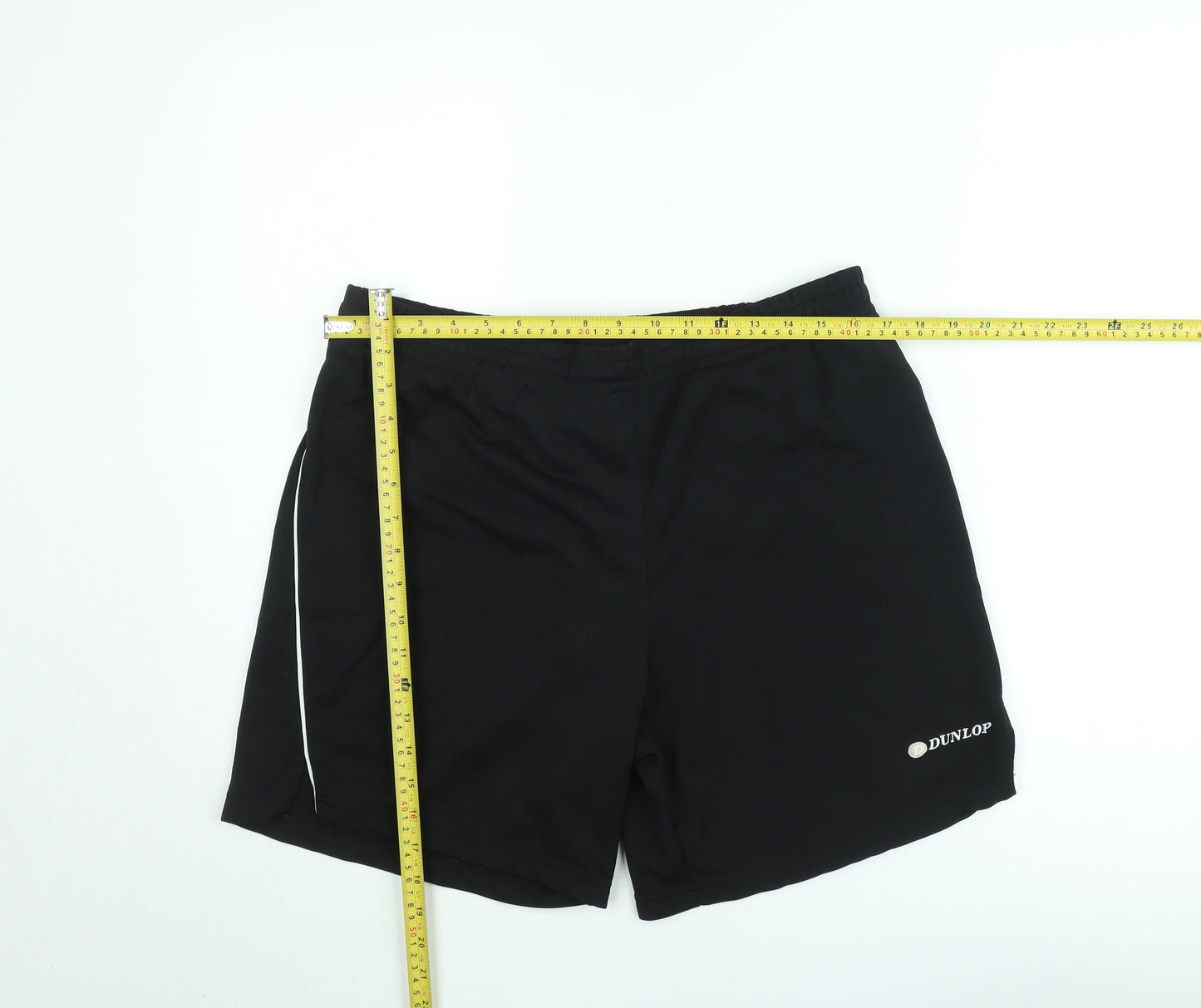 Dunlop Men’s Black Sports Shorts L Elastic Waist Quick Dry