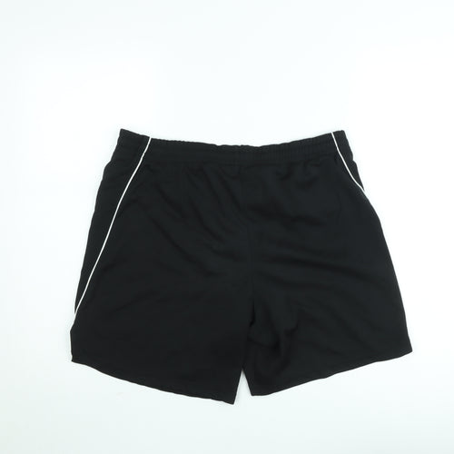 Dunlop Men’s Black Sports Shorts L Elastic Waist Quick Dry