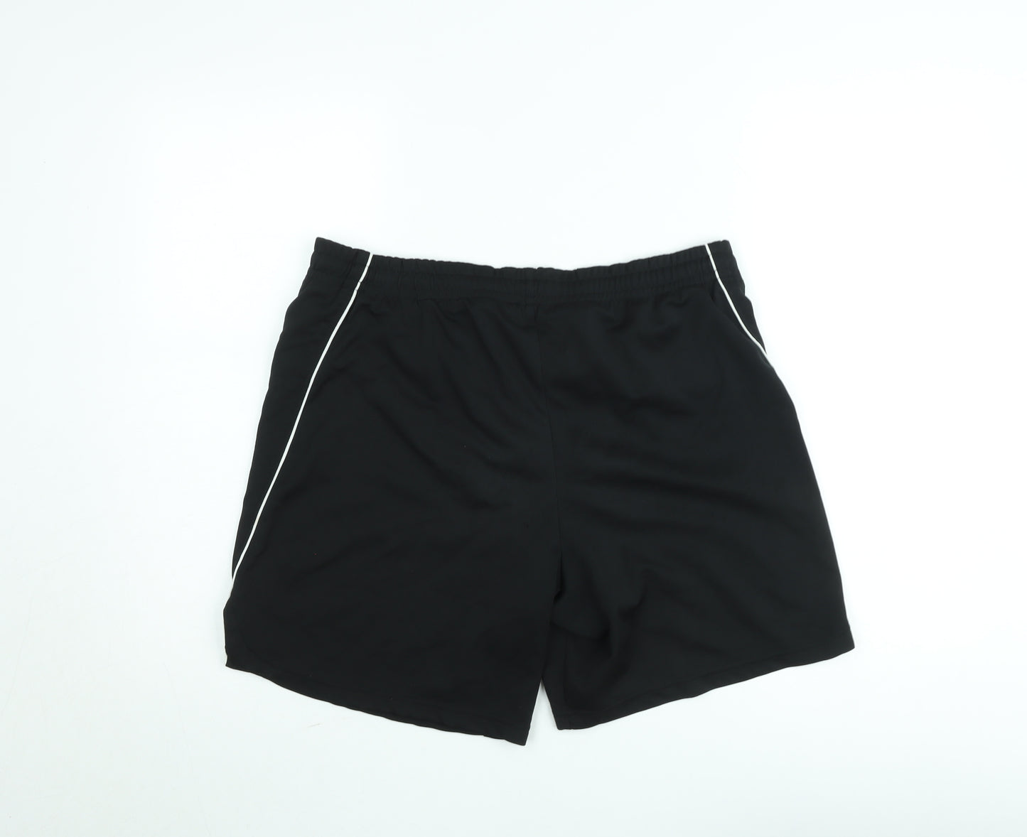 Dunlop Men’s Black Sports Shorts L Elastic Waist Quick Dry