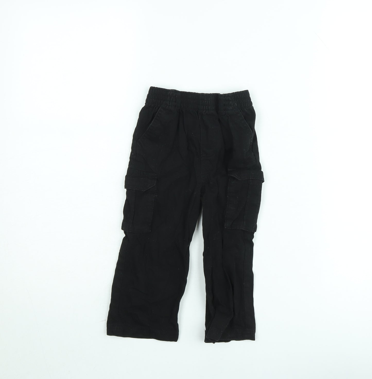 Garanimals Boys Black Cargo Trousers 2 Years Elastic Waist Cotton