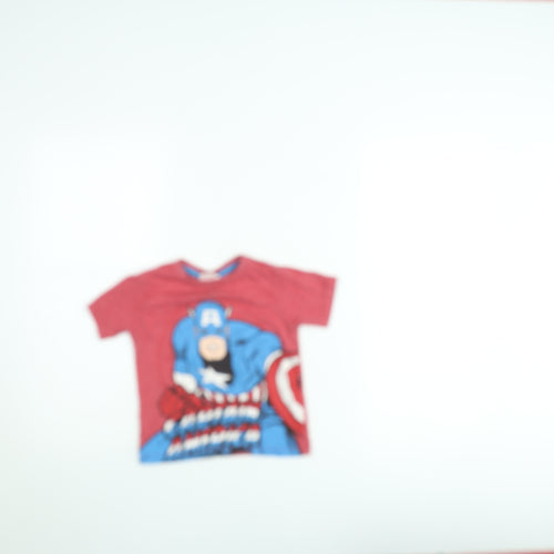 Marvel Boys Red Captain America Graphic T-Shirt 2-3 Years