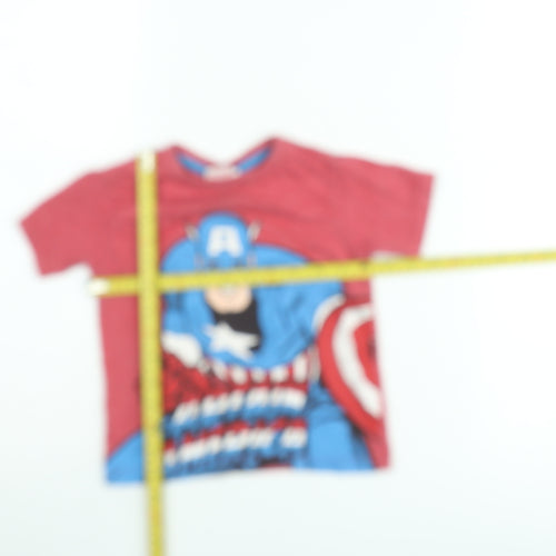 Marvel Boys Red Captain America Graphic T-Shirt 2-3 Years