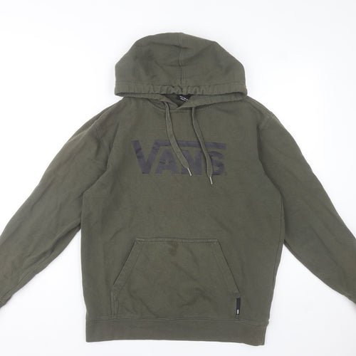 Vans Men’s Green Pullover Hoodie Size S Fleece Skate Logo