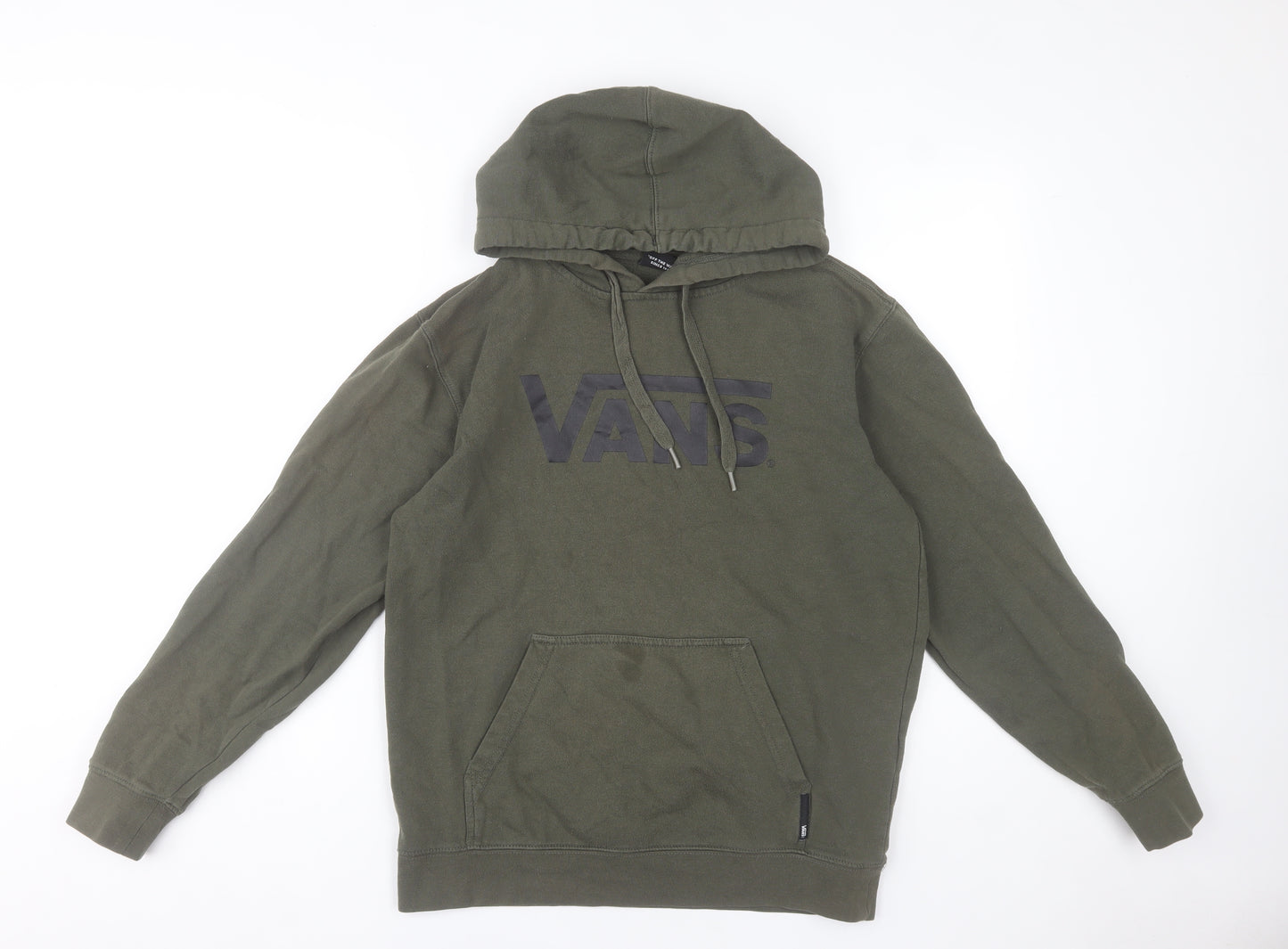 Vans Men’s Green Pullover Hoodie Size S Fleece Skate Logo