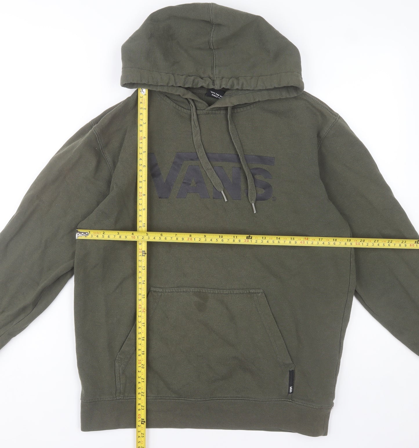 Vans Men’s Green Pullover Hoodie Size S Fleece Skate Logo