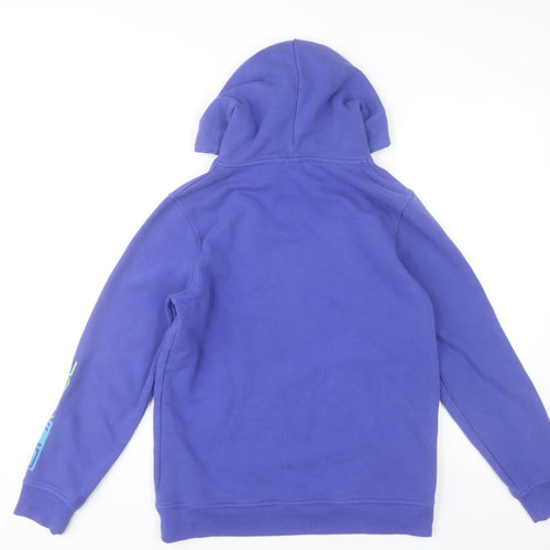 Animal Boys Purple Pullover Hoodie 13-14 Years Graphic Logo Cotton Blend